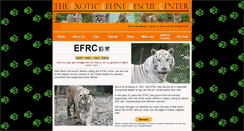 Desktop Screenshot of exoticfelinerescuecenter.org