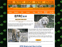 Tablet Screenshot of exoticfelinerescuecenter.org